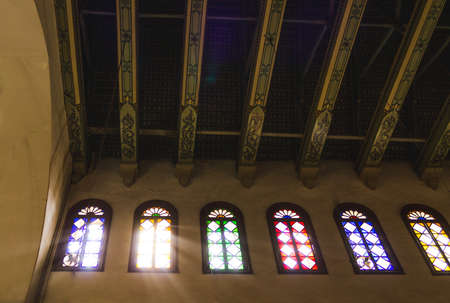 Windows of Omayad mosque in ancient City of Damascus (Syrian Arab Republic) after war ended in 15.12.2019のeditorial素材