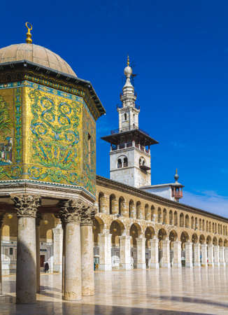 Exterior of Omayad mosque in ancient City of Damascus (Syrian Arab Republic) after war ended in 15.02.2020のeditorial素材
