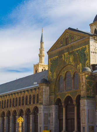 Exterior of Omayad mosque in ancient City of Damascus (Syrian Arab Republic) after war ended in 15.02.2020のeditorial素材