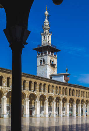 Exterior of Omayad mosque in ancient City of Damascus (Syrian Arab Republic) after war ended in 15.02.2020のeditorial素材