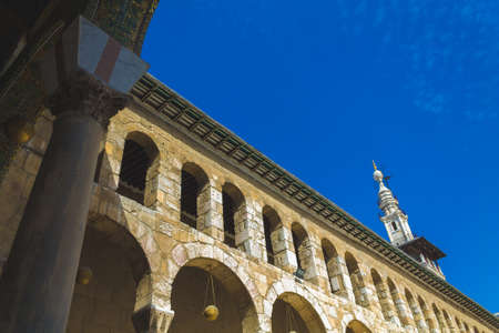 Exterior of Omayad mosque in ancient City of Damascus (Syrian Arab Republic) after war ended in 15.02.2020のeditorial素材