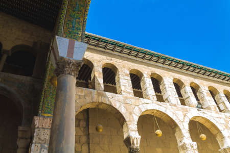 Exterior of Omayad mosque in ancient City of Damascus (Syrian Arab Republic) after war ended in 15.02.2020のeditorial素材