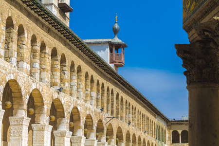 Exterior of Omayad mosque in ancient City of Damascus (Syrian Arab Republic) after war ended in 15.02.2020のeditorial素材