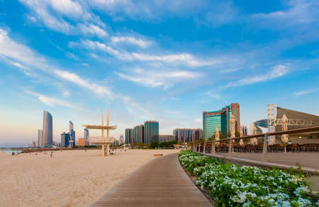 Corniche Beach in Abu Dhabi, United Arab Emiratesのeditorial素材