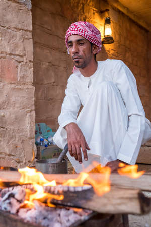 Emirati man in Sheikh Zayed Heritage Festival December 12, 2014 in Abu Dhab, United Arab Emiratesのeditorial素材