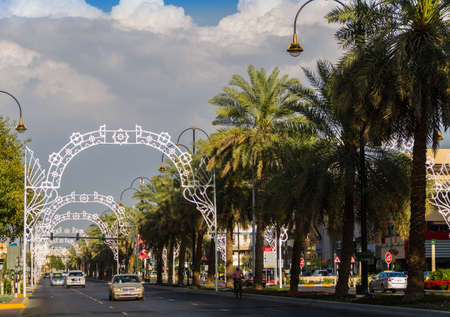 Al Ain city road, Abu Dhabi, UAE in 07/03/2014のeditorial素材