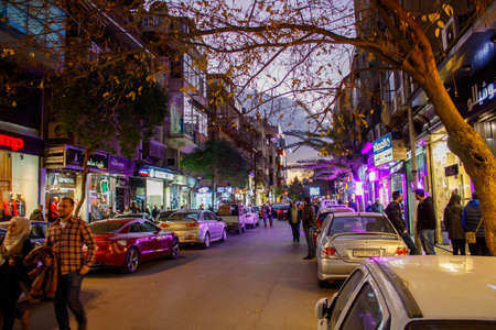 People hangouts in the roads  in Damscus City in, Syria on 22/12/2019のeditorial素材