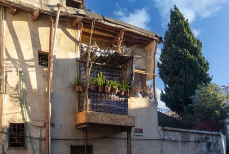 syrian old house in ancient city of Damascus (Syrian Arab Republic) in , November, 2010のeditorial素材