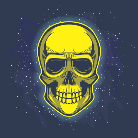 gold skullのイラスト素材