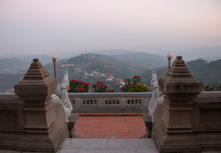 The view point of Doi-Mae-Slong with Twilight in the evening.