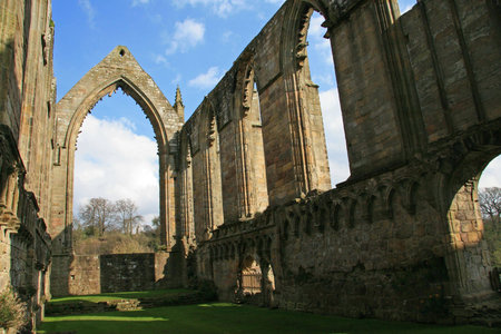 a photo of the ruins of an old abby 