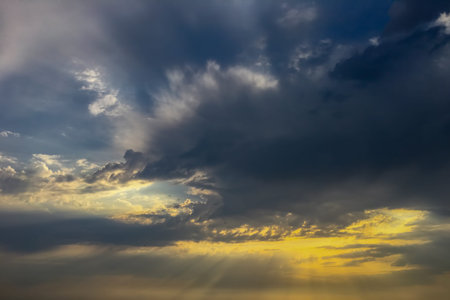 Peaceful blue sky and white clouds