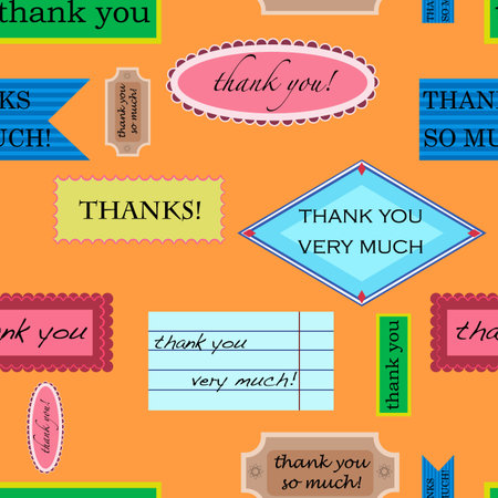 Thank you patternのイラスト素材