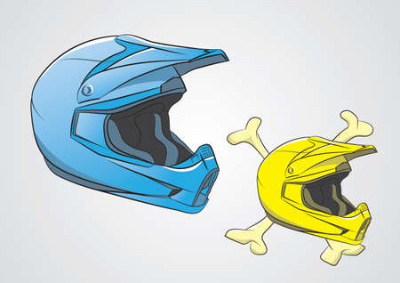 Motocross Helmet のイラスト素材