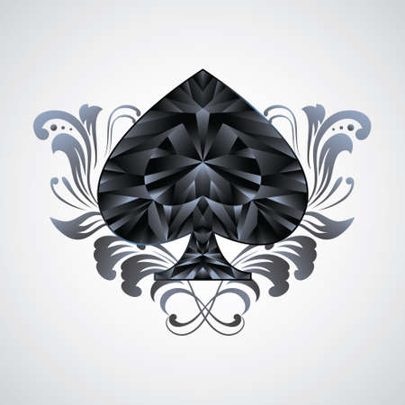 Ornament Spades のイラスト素材