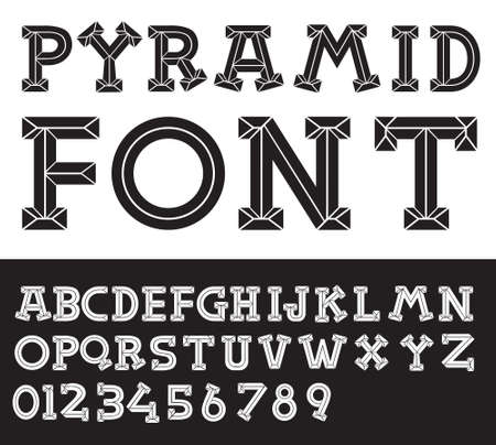 Pyramid Font のイラスト素材