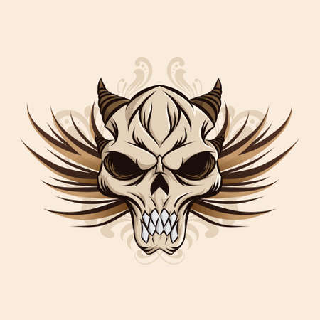 Skull and Wings のイラスト素材