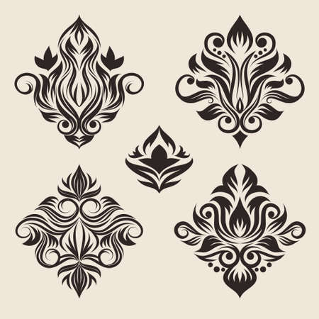 Swirl Ornament Setのイラスト素材