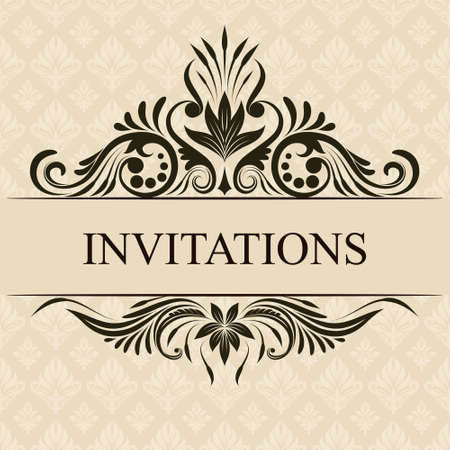 Invitations Border のイラスト素材