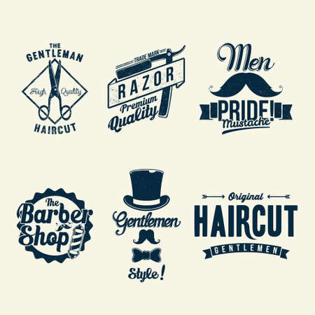 Vintage Barber Shop のイラスト素材
