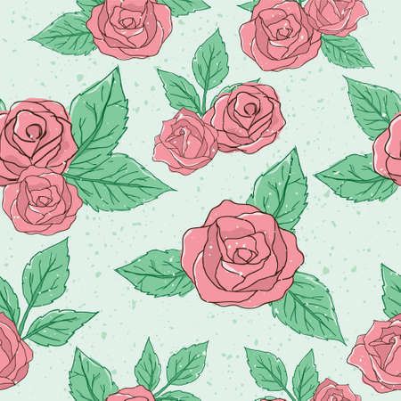 Vintage Rose Patternのイラスト素材