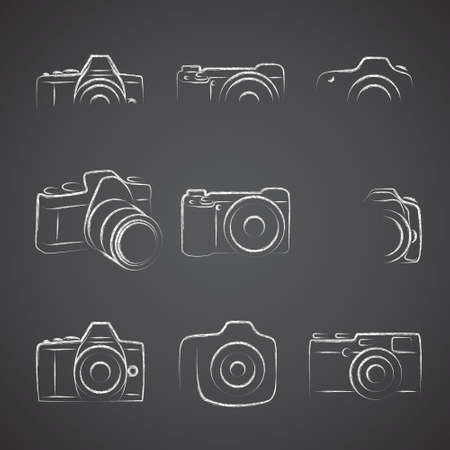 Camera Blackboardのイラスト素材