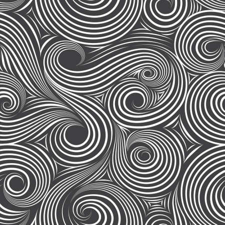 Gray Line Art Patternのイラスト素材