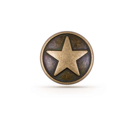 Bronze star symbol on isolated backgroundの写真素材