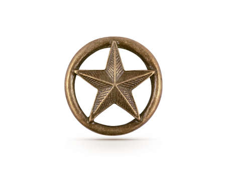 Bronze star symbol on isolated backgroundの写真素材