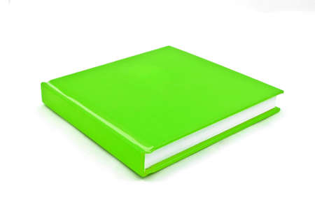 Isolated Inclined green note bookの写真素材
