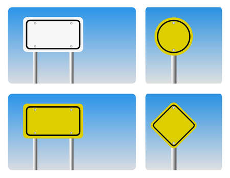  blank guidepost sign のイラスト素材
