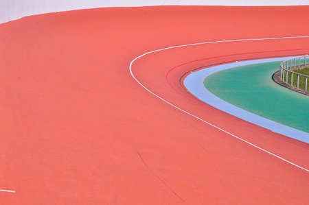 Curved bicycle racetrackのeditorial素材