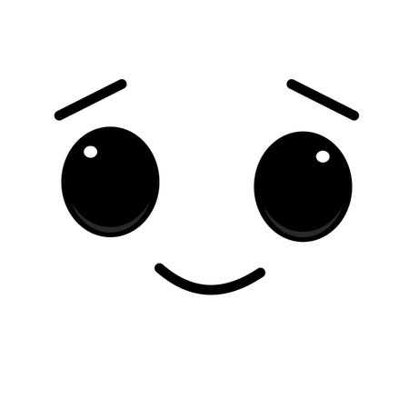sad smile faceのイラスト素材