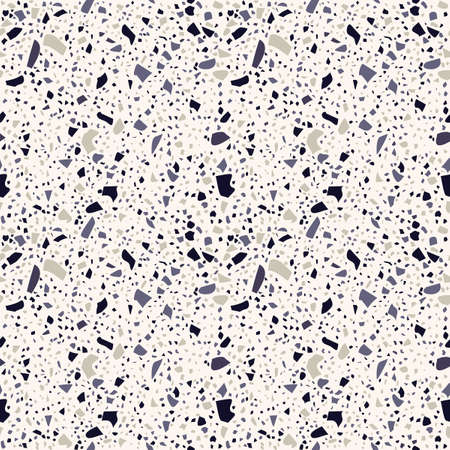 Monochrome color terrazzo seamless patternのイラスト素材