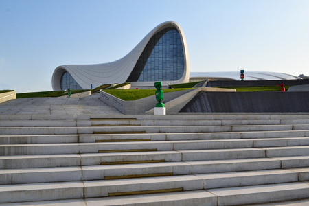Baku, Azerbaijan - MAY 24, 2014 Heydar Aliyev Center, exhibition gallery in Bakuのeditorial素材