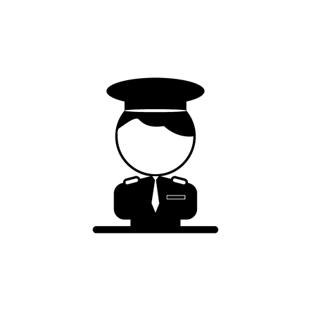 Pilot icon illustration on white background.のイラスト素材