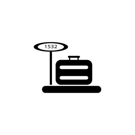 Luggage weighing icon illustration on white background.のイラスト素材