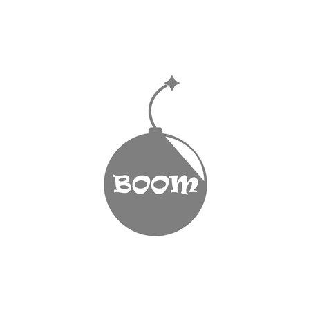 Bomb icon on white background illustration.のイラスト素材