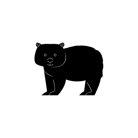 Animal Wombat icon. Elements of the fauna of Australia icon. Premium quality graphic design icon. Baby Signs, outline symbols collection icon for websites, web design, mobile app on white background.のイラスト素材