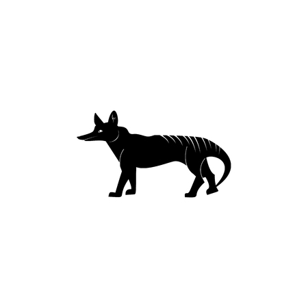 Tasmanian wolf icon. Elements of the fauna of Australia icon. Premium quality graphic design icon. Baby Signs, outline symbols collection icon for websites, web design, mobile app on white background.のイラスト素材