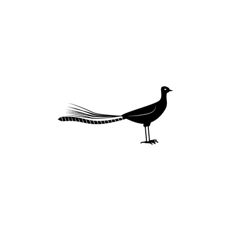 Lyrbird icon. Elements of the fauna of Australia icon. Premium quality graphic design icon. Baby Signs, outline symbols collection icon for websites, web design, mobile app on white background.のイラスト素材