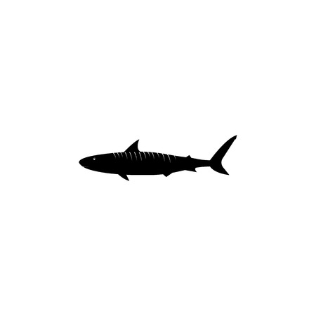 Tiger shark icon. Elements of the fauna of Australia icon. Premium quality graphic design icon. Baby Signs, outline symbols collection icon for websites, web design, mobile app on white background.のイラスト素材