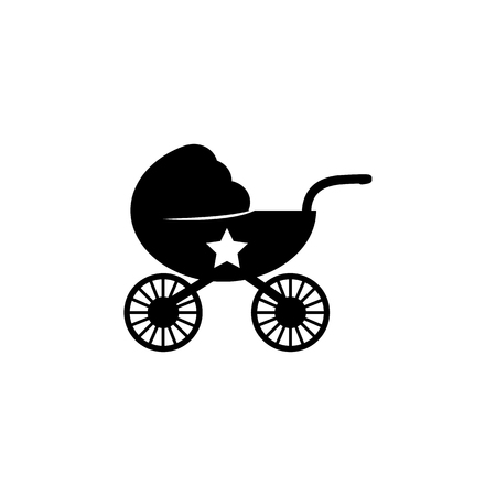 Stroller icon. Baby element icon. Premium quality graphic design icon. Signs, outline symbols collection icon for websites, web design, mobile app, info graphics on white background.のイラスト素材