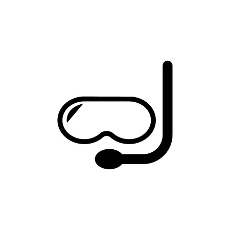 Diving mask icon on white background illustration.のイラスト素材