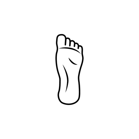 Foot icon. Body part element. Premium quality graphic design. Signs, outline symbols collection, simple thin line icon for websites, web design, mobile app, info graphics on white background.のイラスト素材