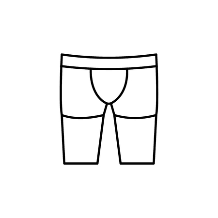 Men briefs boxers icon. Body part element. Premium quality graphic design. Signs, outline symbols collection, simple thin line icon for websites, web design, mobile app, info graphics on white background.のイラスト素材