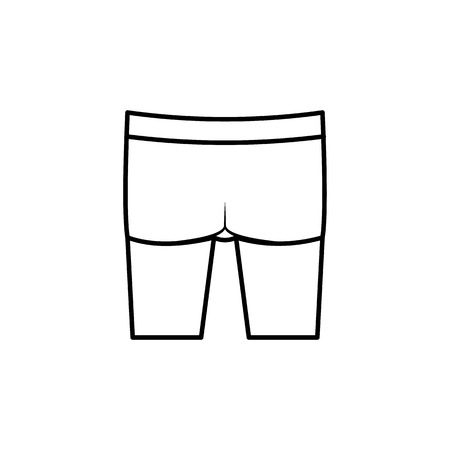 Buttocks icon. Body part element. Premium quality graphic design. Signs, outline symbols collection, simple thin line icon for websites, web design, mobile app, info graphics on white background.のイラスト素材