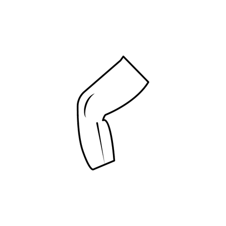 Knee icon. Body part element. Premium quality graphic design. Signs, outline symbols collection, simple thin line icon for websites, web design, mobile app, info graphics on white background.のイラスト素材