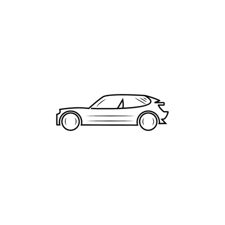 Car line icon on white background illustration.のイラスト素材