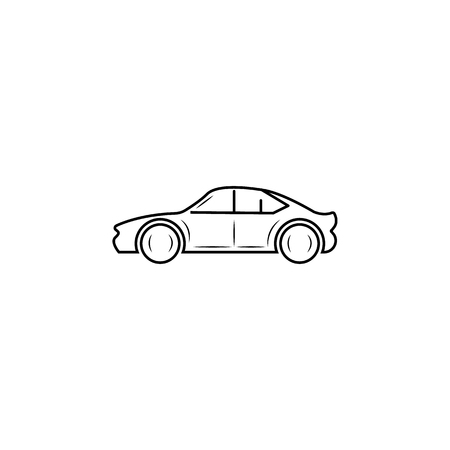 Car line icon on white background illustration.のイラスト素材